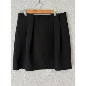 Lafayette 148 Skirt Womens 10 Black Wool Silk Blend Classic Luxury Old Money